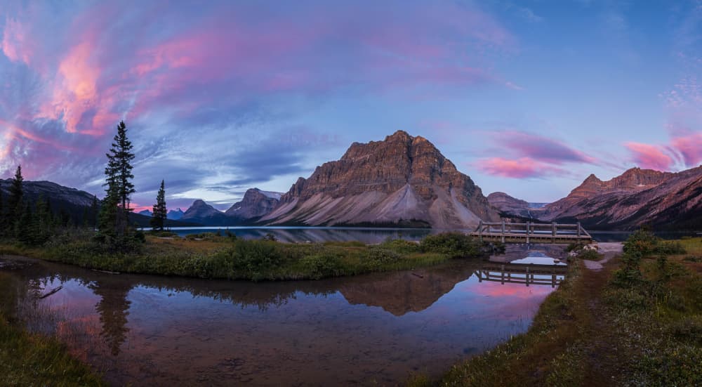 Mountain Lake Twilight Reflection by Jenny L. Zhang — canvas wall art