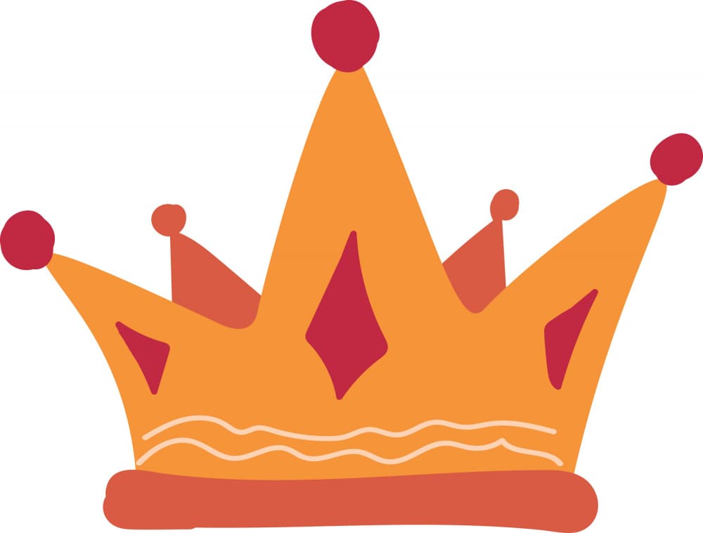 Golden Royal Crown by Marika Barsrsind β canvas wall art
