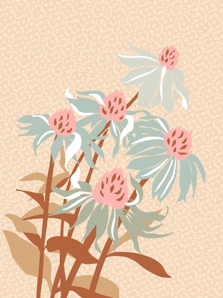Abstract Pastel Flowers by Annick — canvas wall art