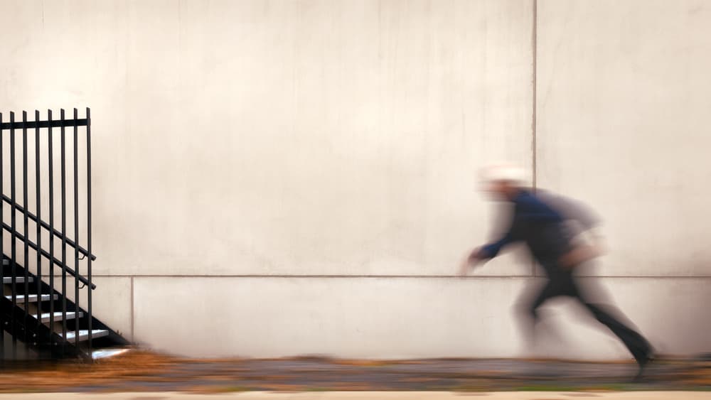 Blurred Running Man by Marc Huybrighs — canvas wall art