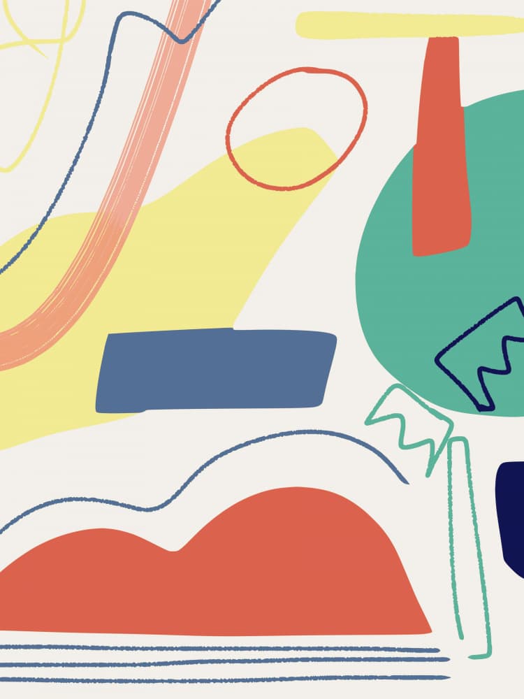 Vibrant Organic Shapes by Little Dean — canvas wall art