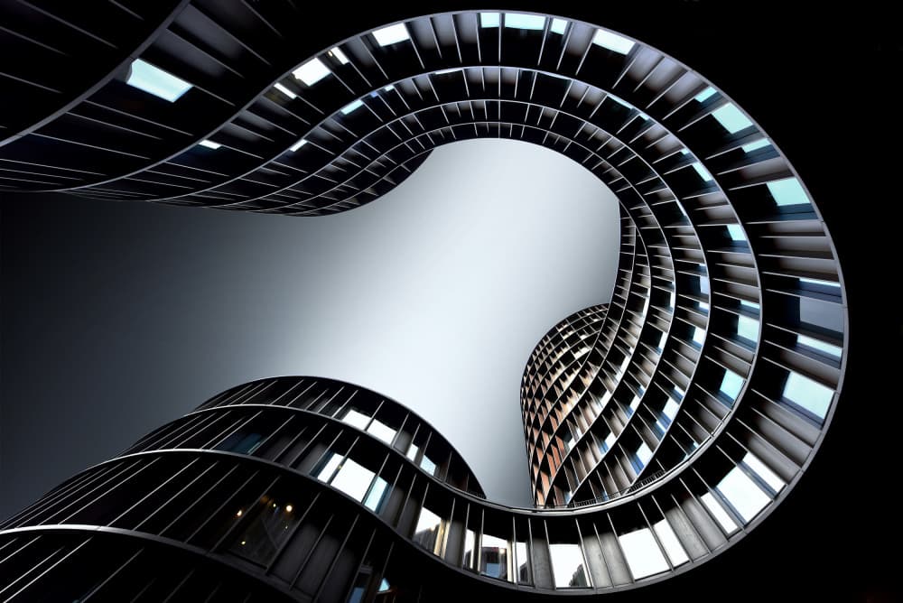 Sleek Architectural Curves by Jorge Pimenta — canvas wall art