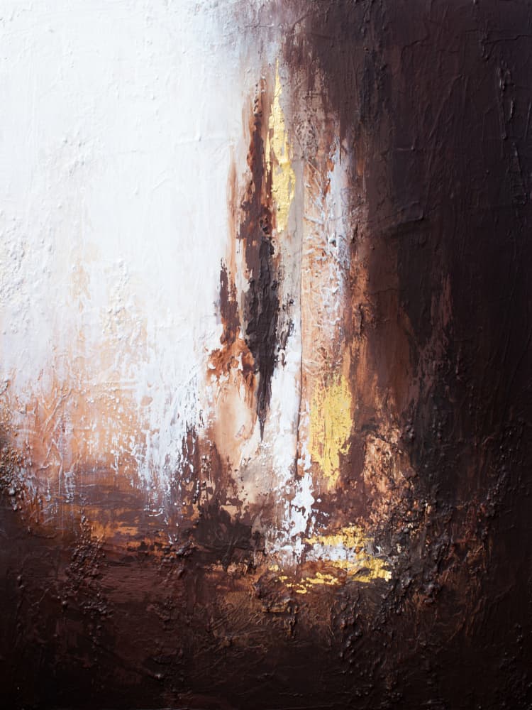 Earthy Gold Glow by Alyson Storms — canvas wall art