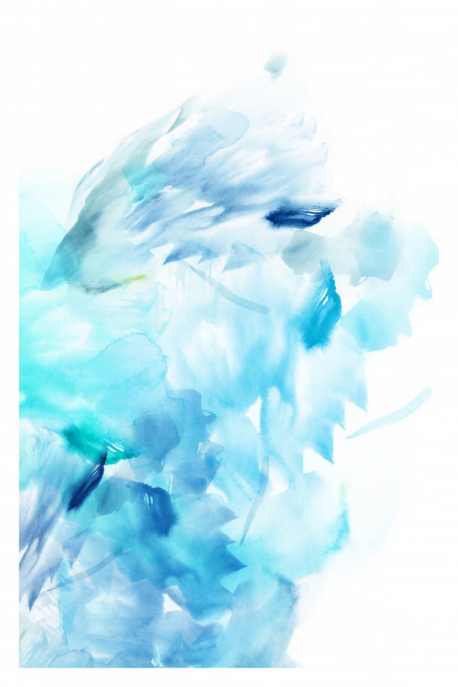 Fluid Blue Abstract by cartissi — canvas wall art