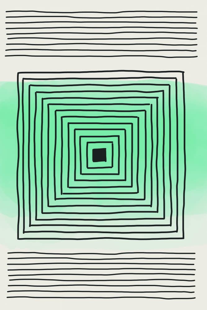 Abstract Green Geometry by jay stanley — canvas wall art
