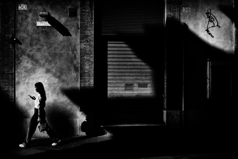 Woman in Night Shadows by Antonio Grambone — canvas wall art