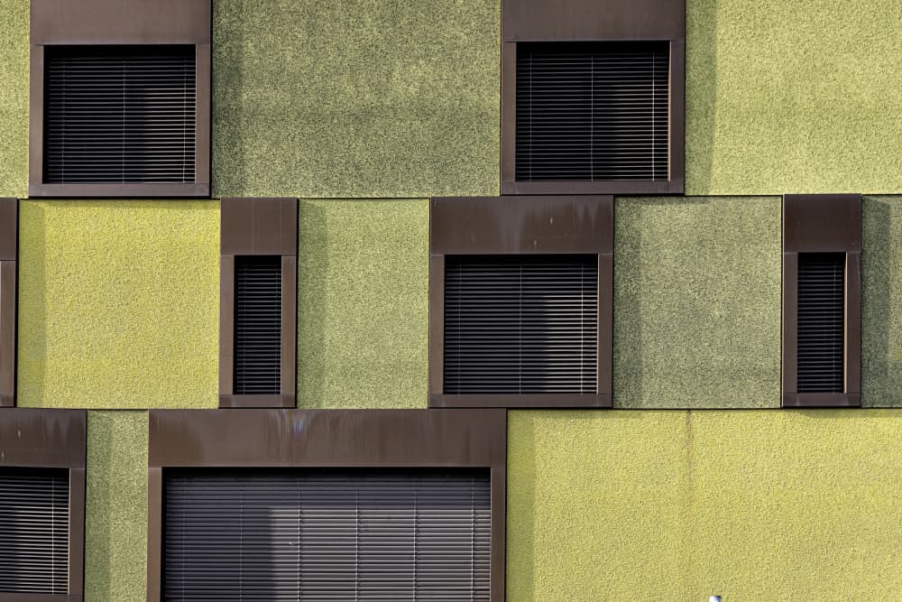 Textured Geometric Facade by Jois Domont ( J.L.G.) — canvas wall art