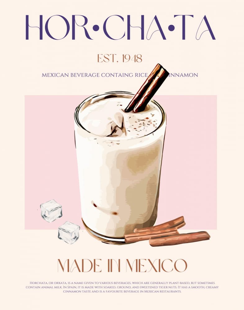 Refreshing Horchata Drink by Nazma Khokhar — canvas wall art