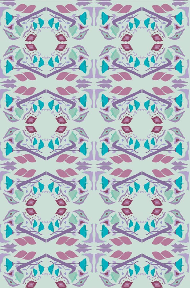 Vibrant Floral Symmetry by Breanna Megan Studio — canvas wall art