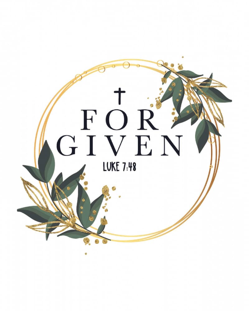 Forgiven Faith Verse by Alva Jumath — canvas wall art