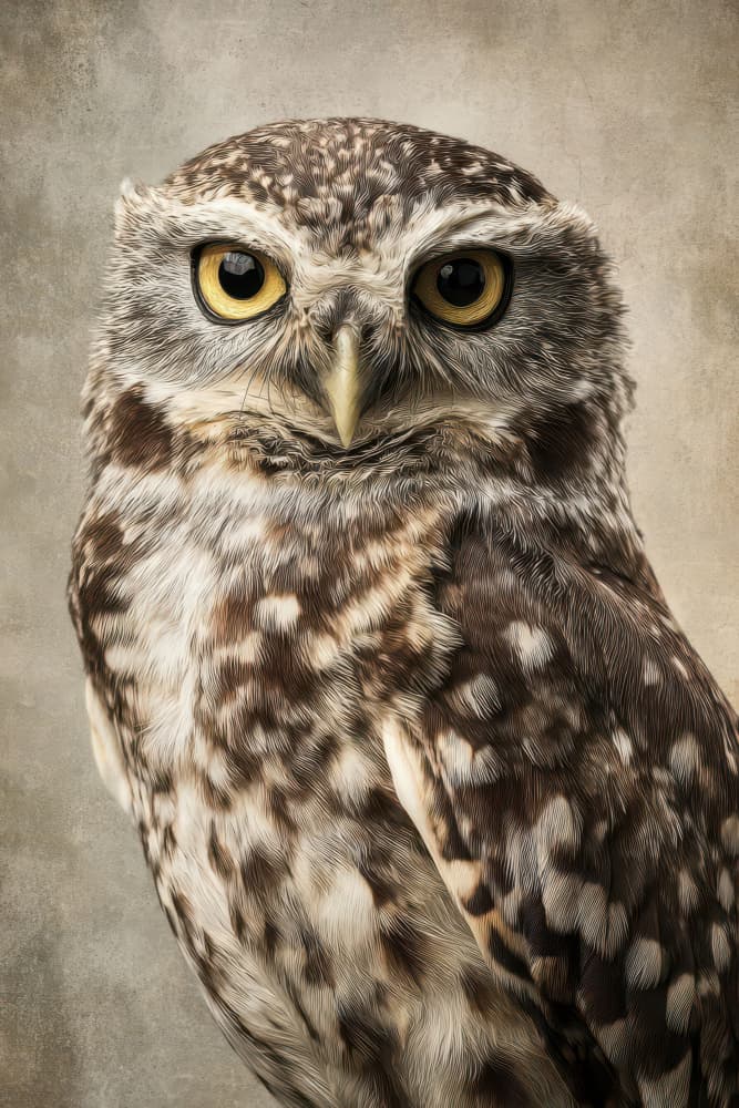 Burrowing Owl Gaze by Rafal Kulik — canvas wall art