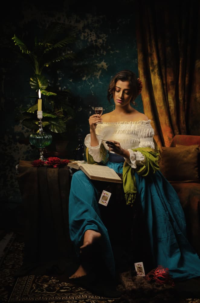 Mysterious Gypsy Reader by PARTHA BHATTACHARYYA — canvas wall art