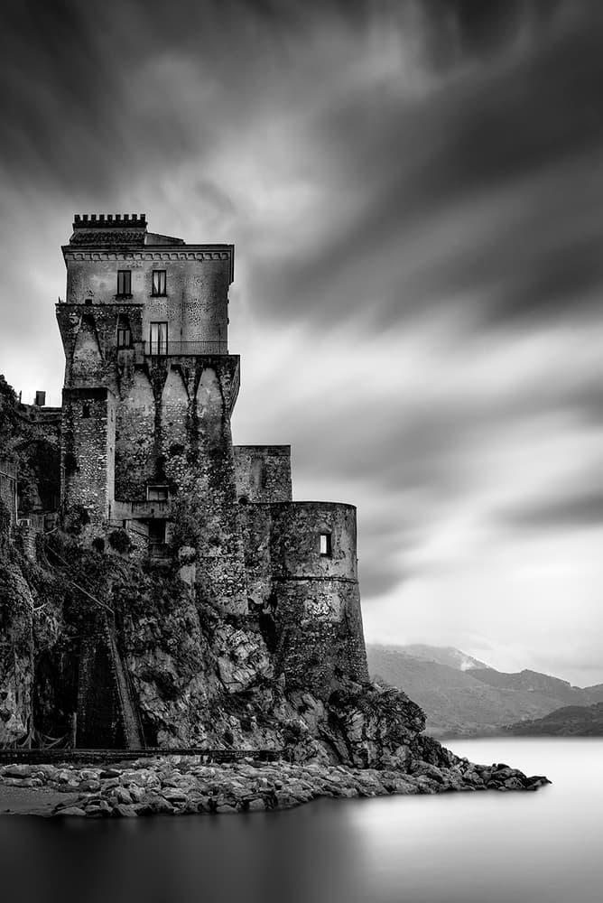 Moody Coastal Castle by George Digalakis — canvas wall art