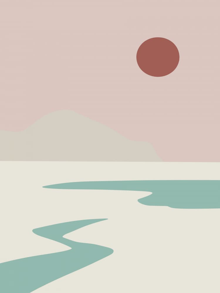 Pink Sky Desert View by Little Dean — canvas wall art