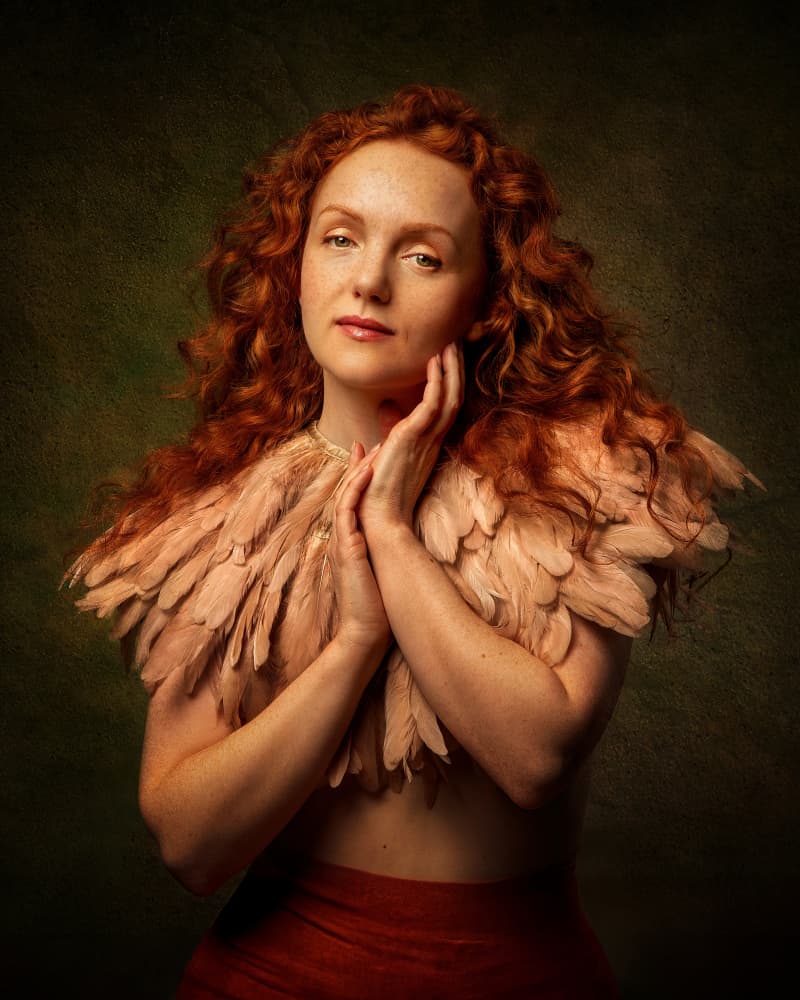 Ethereal Redhead Portrait by Kieran O Mahony AIPF — canvas wall art