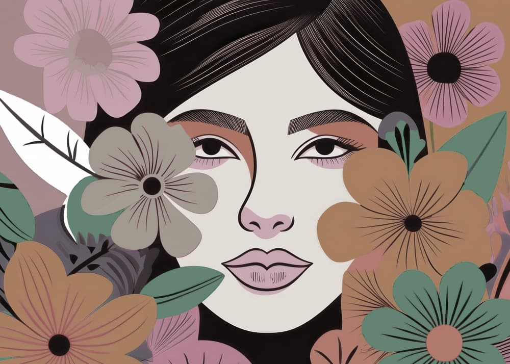Serene Floral Beauty by casa cartissi — canvas wall art