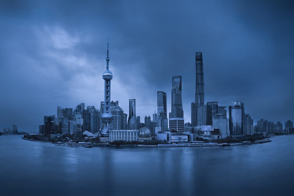 Dramatic Pudong Skyline by Leah Xu — canvas wall art