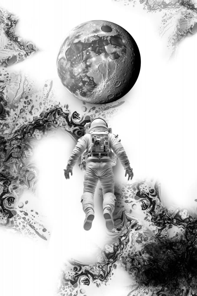 Astronaut Moon Dream by Rafal Kulik — canvas wall art
