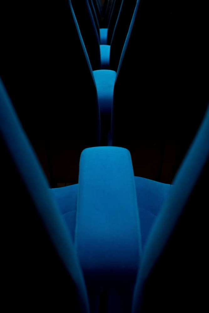 Abstract Blue Forms by Thierry Lagandré (Transgressed Light) — canvas wall art