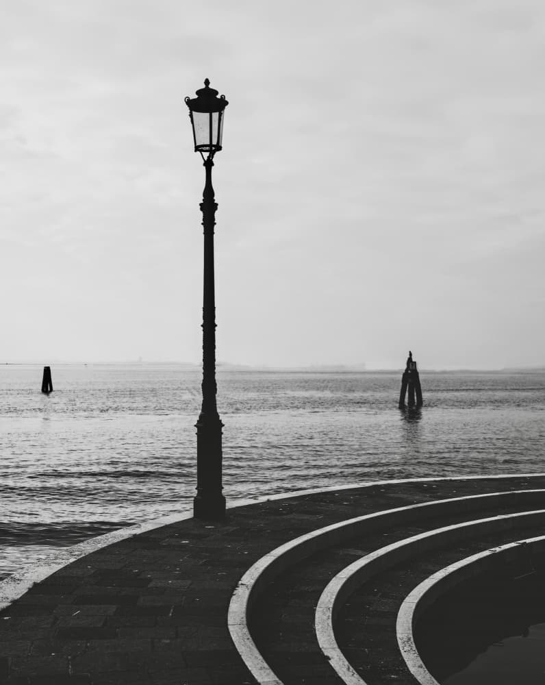 Old Lamp Post by Sea by Rob Darby — canvas wall art