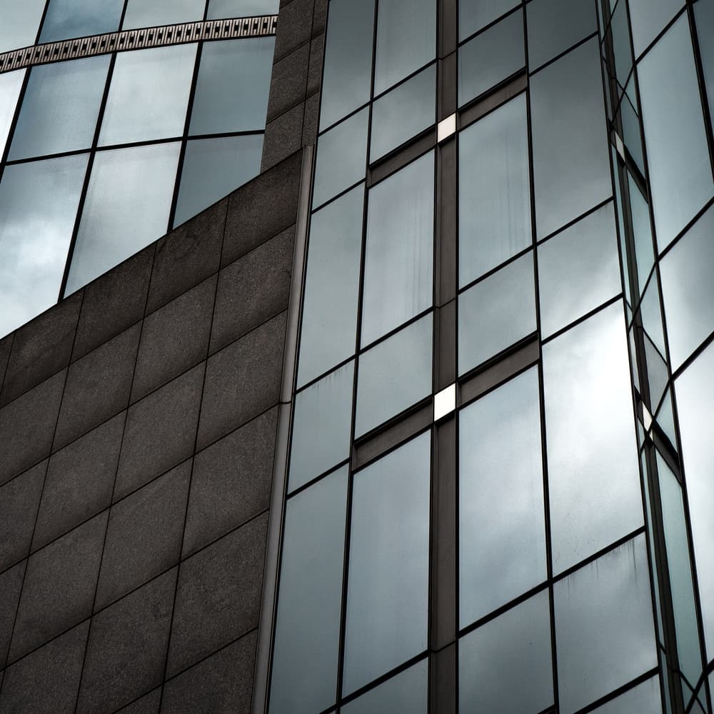 Urban Building Reflections by Luc Vangindertael (laGrange) — canvas wall art