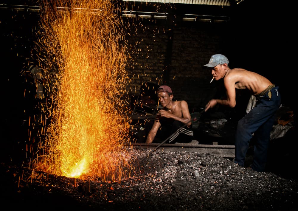 Sparks in the Forge by John Yuk Kong Chung — canvas wall art