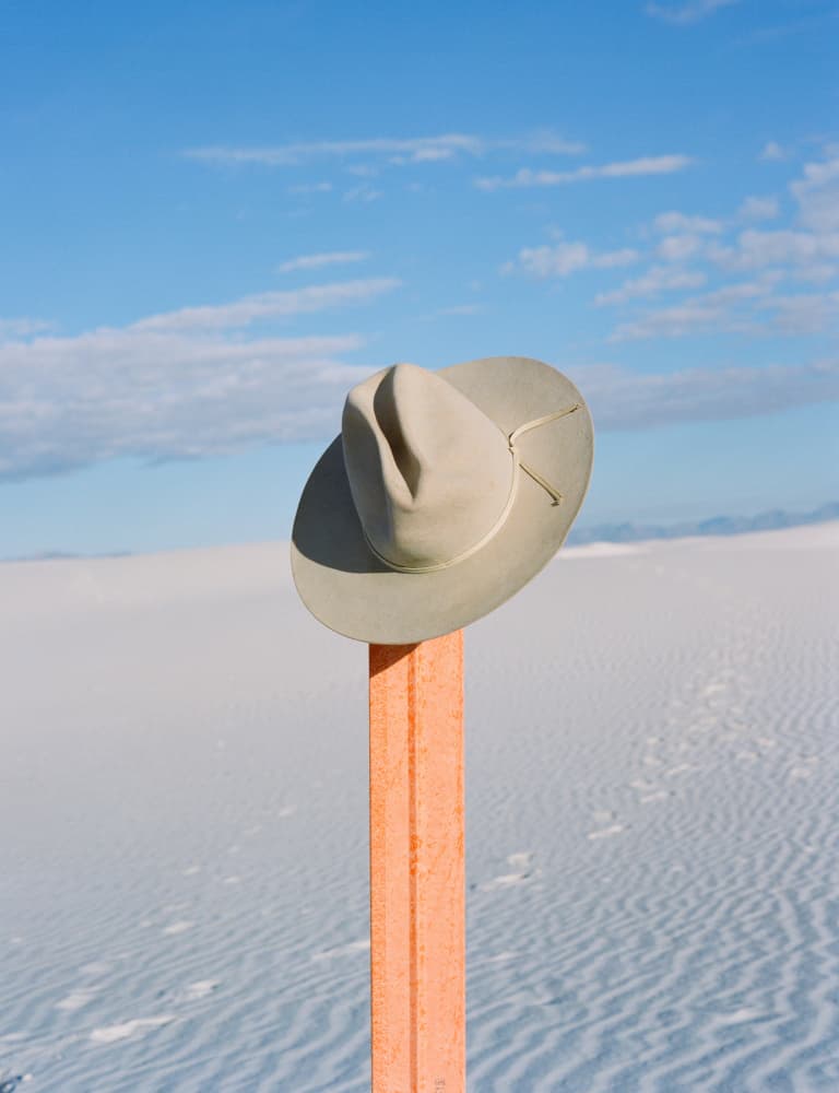 Cowboy Hat in White Sands by Bethany Young — canvas wall art
