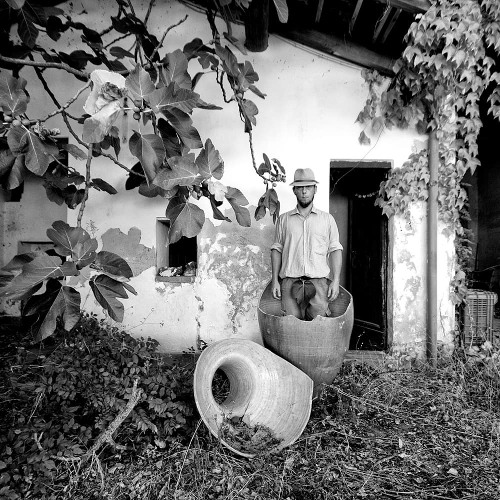 Rustic Man in Urn by Carlo Ferrara — canvas wall art