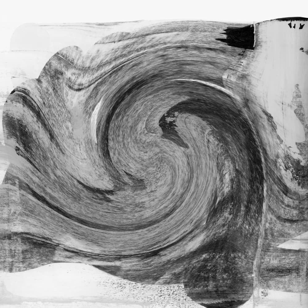Dynamic Grayscale Swirl by cartissi — canvas wall art