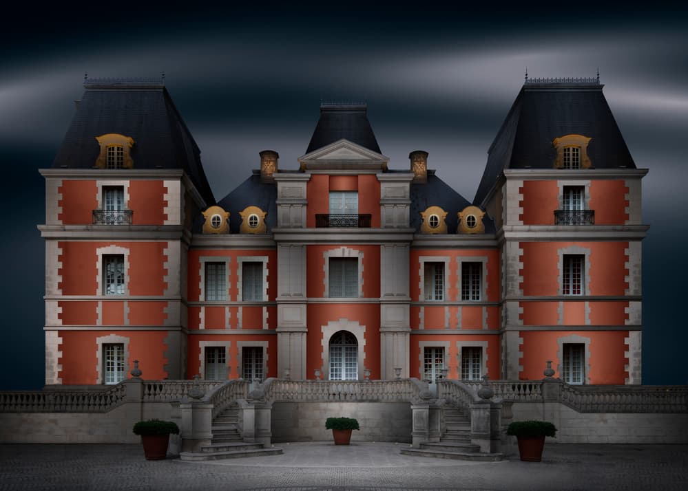 Grand Chateau Evening by Shuchuan Liu — canvas wall art