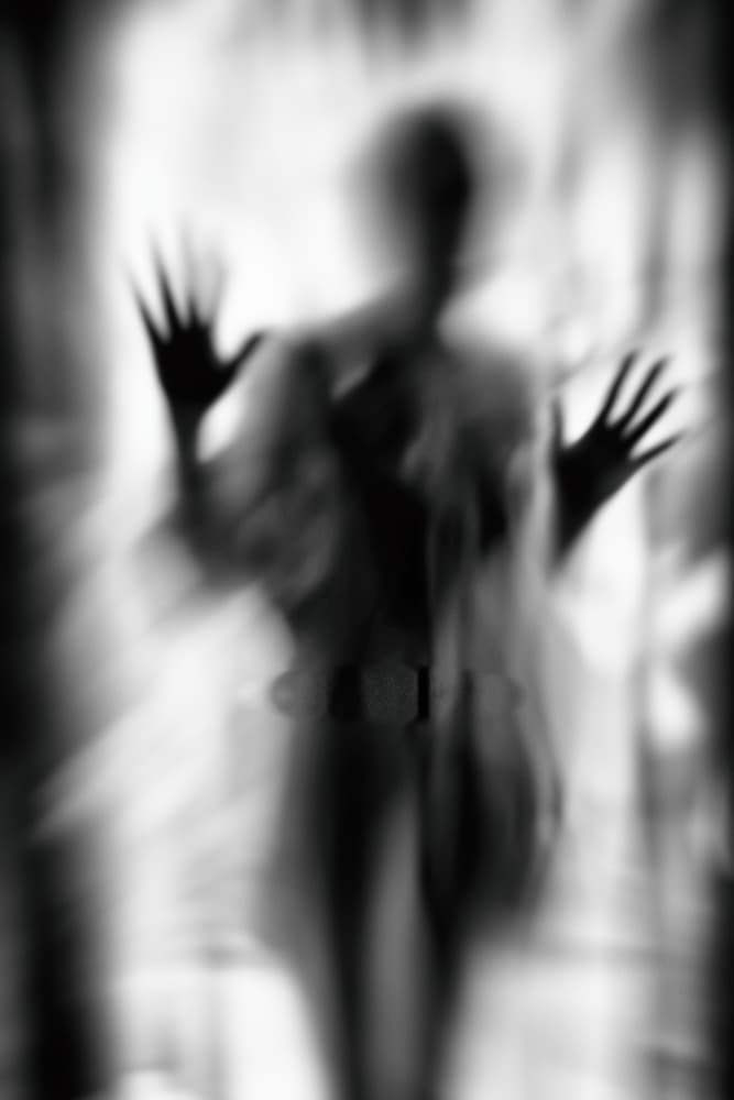 Eerie Blurred Silhouette by Ina Tänzer — canvas wall art