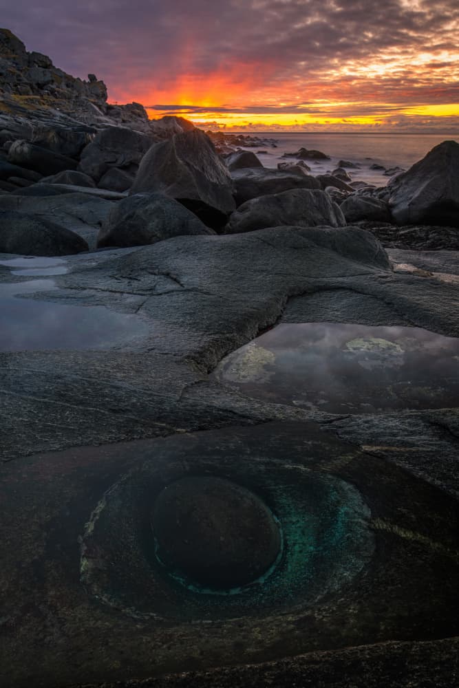 Dramatic Coastal Sunset by James Zhen Yu — canvas wall art