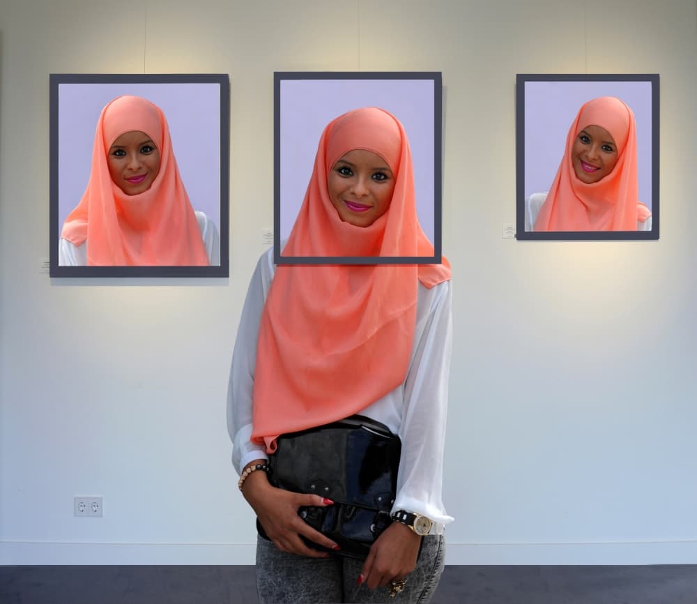 Smiling Woman Gallery Style by Huib Limberg — canvas wall art
