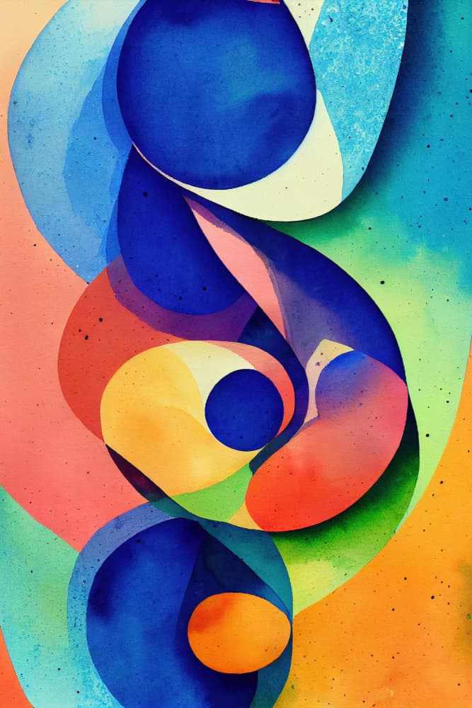 Colorful Abstract Forms by Mauro — canvas wall art