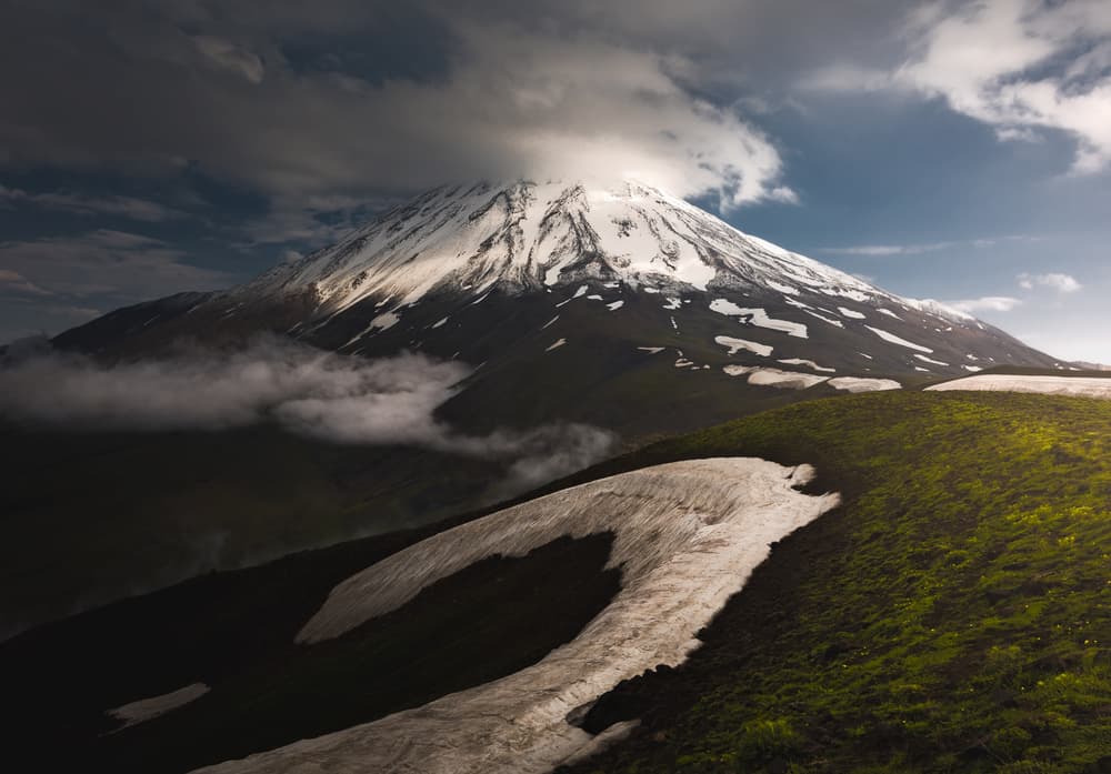 Majestic Mountain Vista by Majid Behzad — canvas wall art