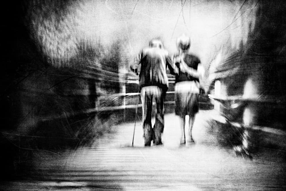 Blurred Couple's Journey by Ina Tänzer — canvas wall art