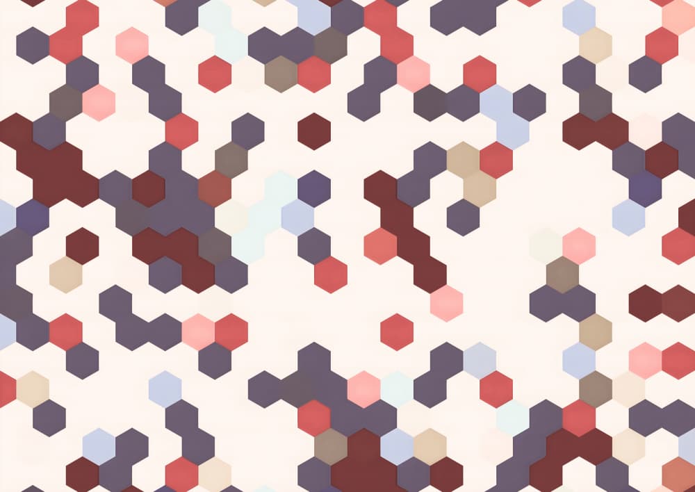 Muted Hexagon Pattern by Josie George — canvas wall art