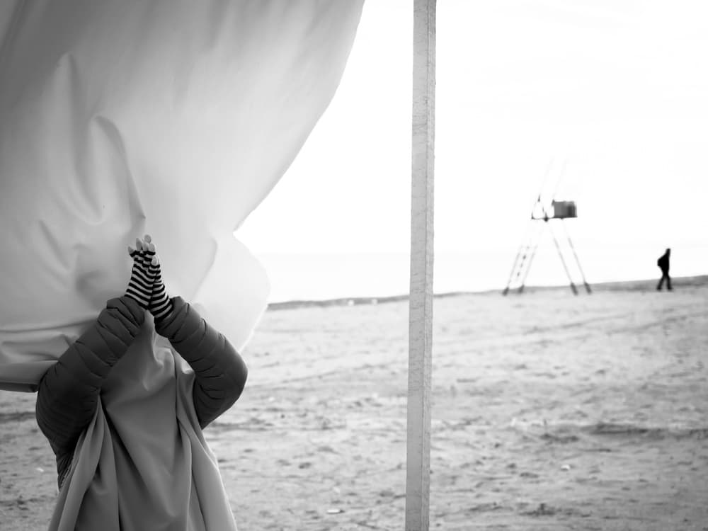 Hiding on the Beach by Marius Surleac — canvas wall art