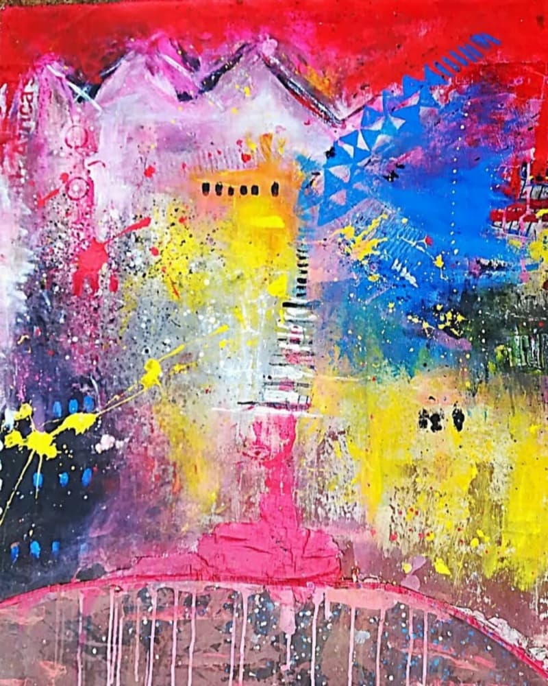 Vibrant Urban Abstract by Nico Phooko — canvas wall art
