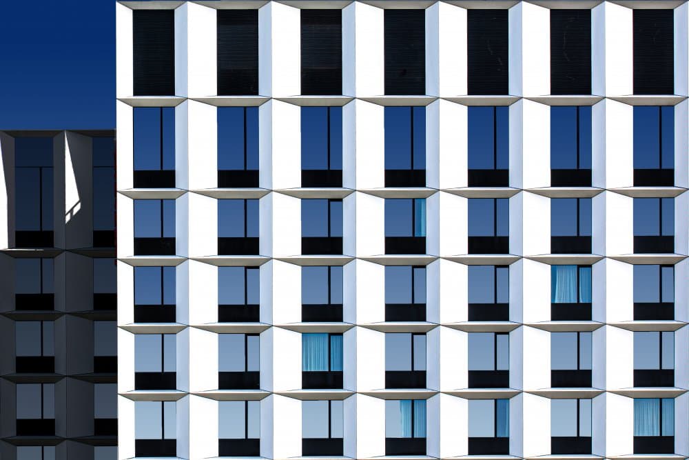 Modern Geometric Facade by Anita Martin AnnaPileaFotografie — canvas wall art
