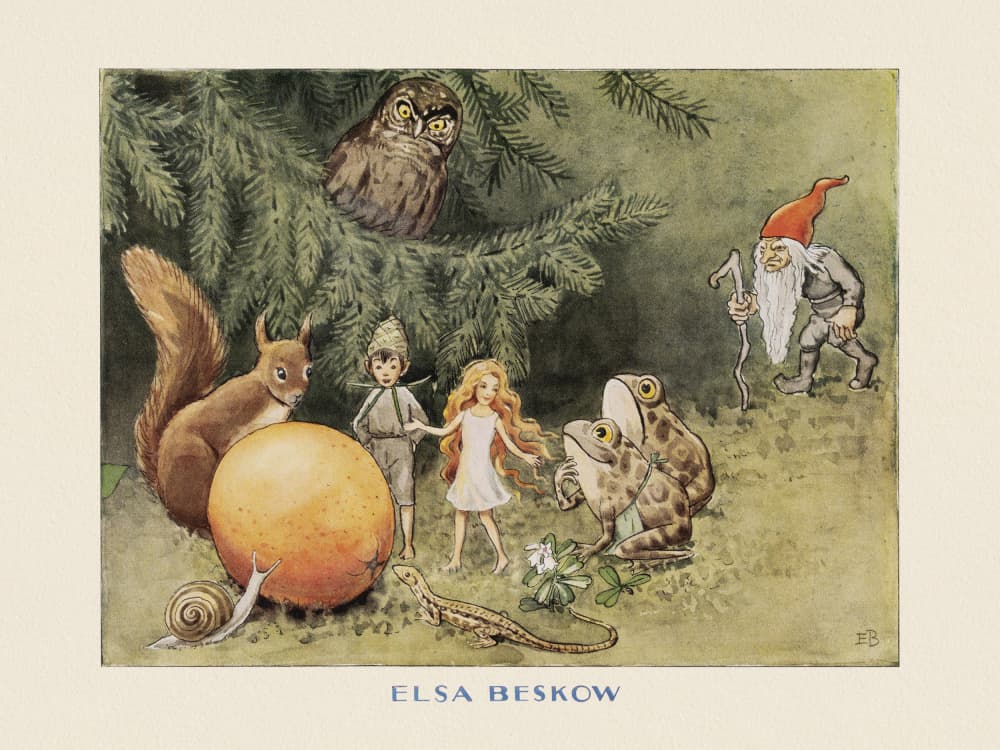 Solägget by Elsa Beskow — canvas wall art