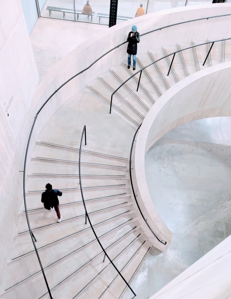 Modern Spiral Staircase by Elizabeth Allen — canvas wall art