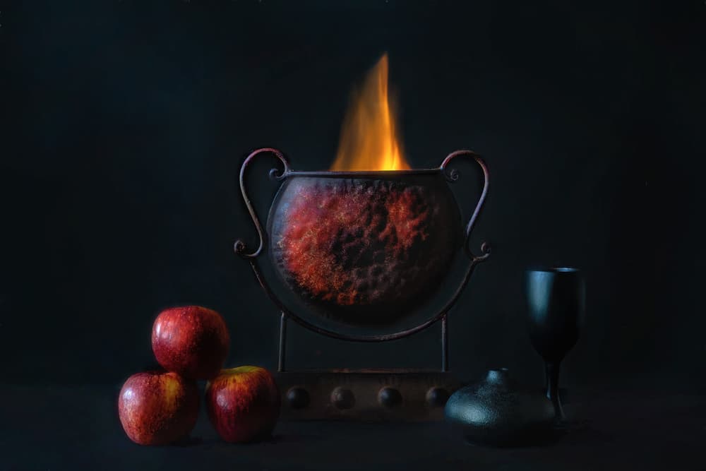Mystical Cauldron Fire by Dennis Zhang — canvas wall art