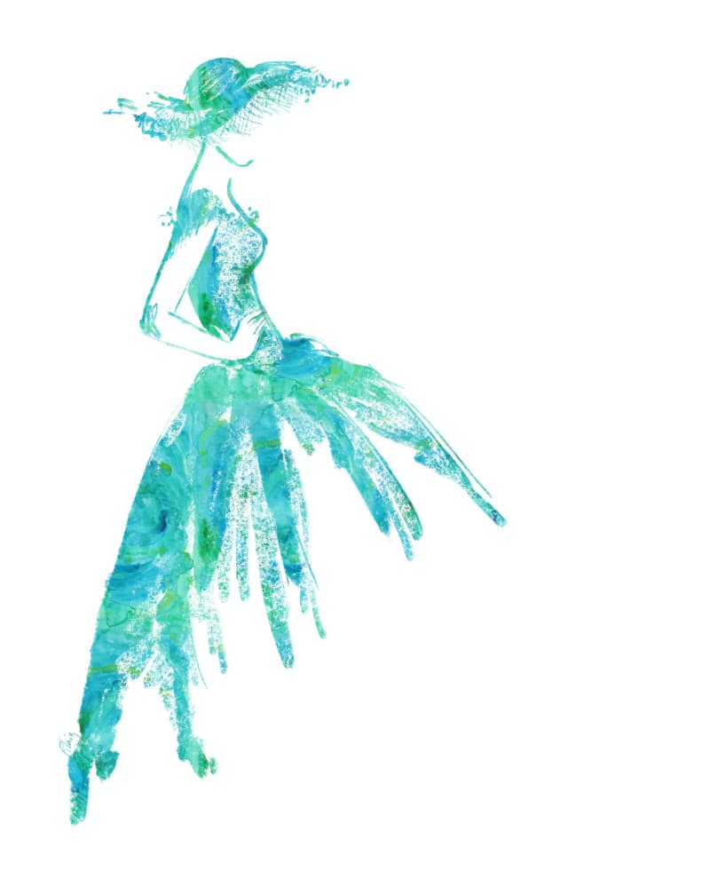 Elegant Watercolor Fashion by Rosana Laiz Blursbyai — canvas wall art
