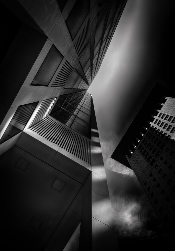 Dramatic Cityscape Perspective by Peter Pfeiffer — canvas wall art