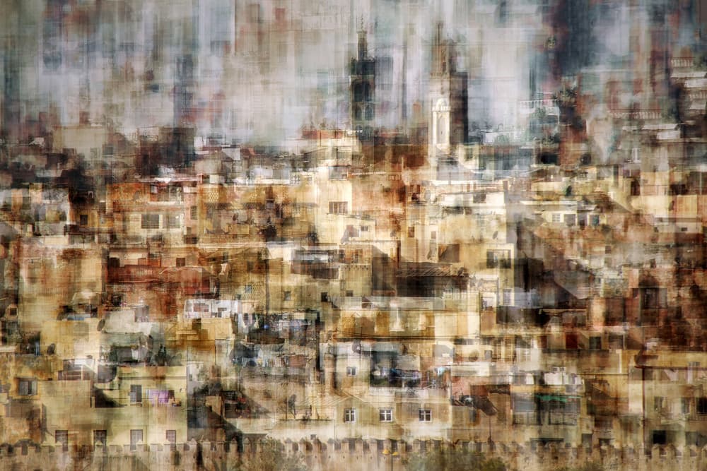 Historic Cityscape Impression by Hans-Wolfgang Hawerkamp — canvas wall art