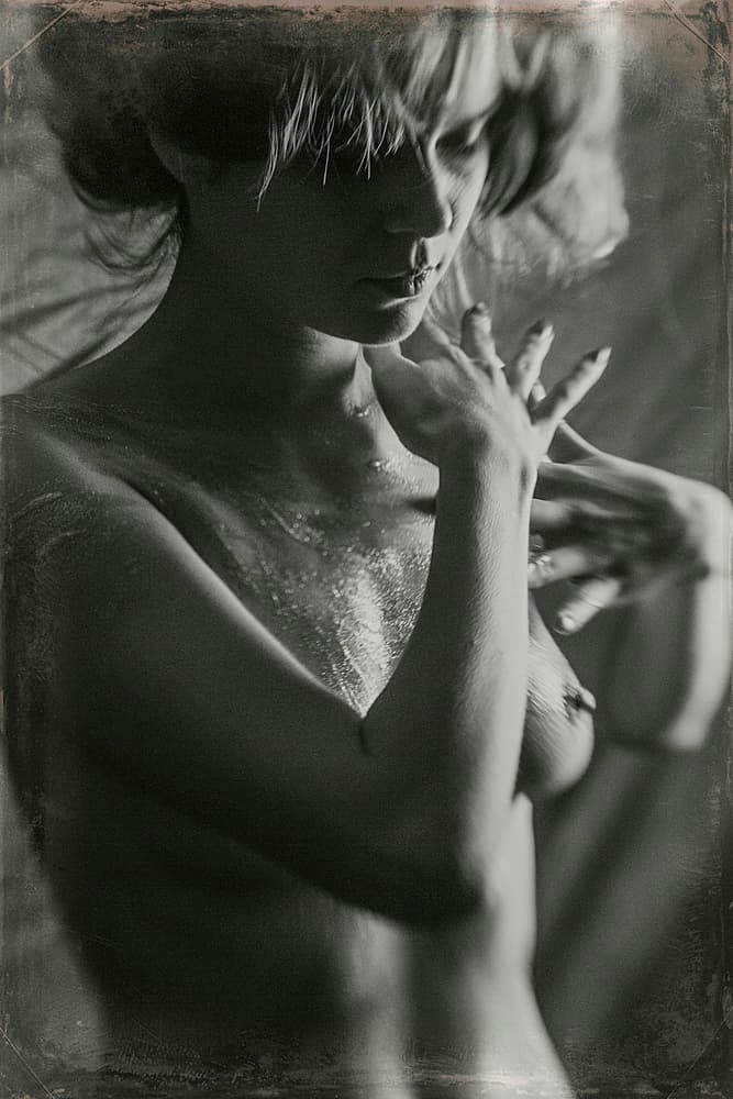 Sensual Glittering Woman by Bogdan Bouşcă — canvas wall art