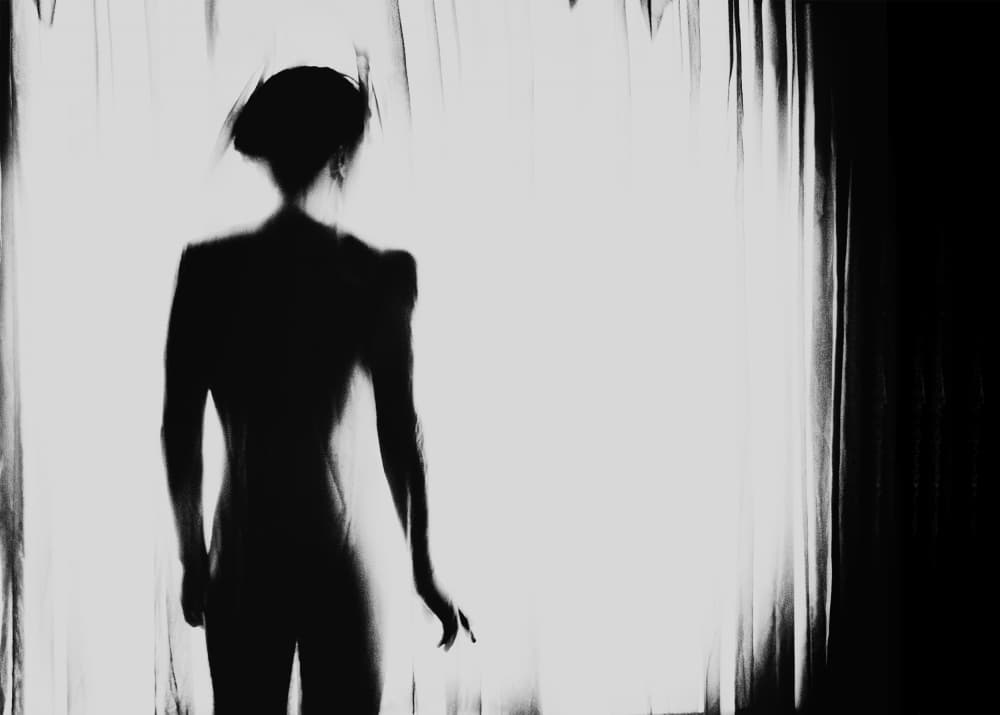 Mysterious Woman Silhouette by Babak Haghi — canvas wall art