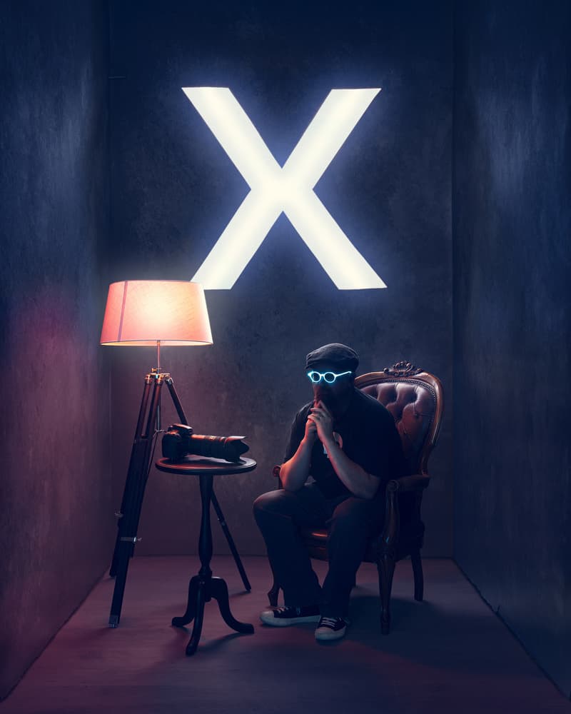 Mysterious Man Neon Room by Petri Damstén — canvas wall art