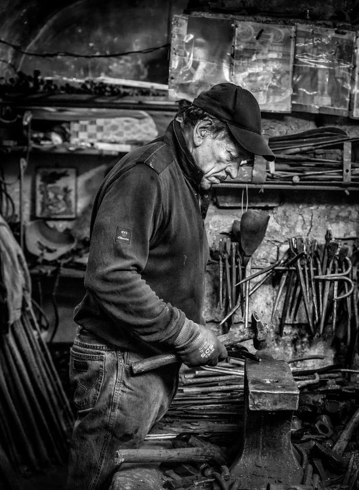 Blacksmith At Work by Bashar Alsofey — canvas wall art